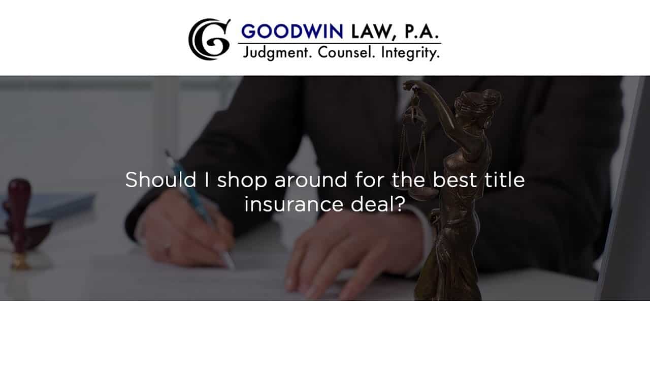 Should I shop around for the best title insurance deal?